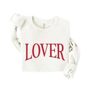 NEW OAT COLLECTIVE women's lover sweatshirt in vintage white